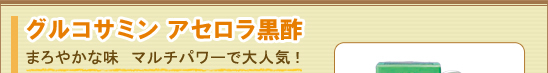 グルコサミンアセロラ黒酢　まろやかな味　マルチパワーで大人気！